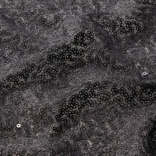 Tissu à paillettes Lignes sinueuses – noir, 