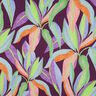 Satin de coton Imprimé numérique de feuilles | Poppy Fabrics – aubergine/vert clair,  thumbnail number 1