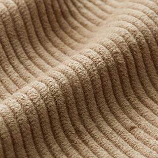 Velours côtelé large prélavé Uni – beige, 