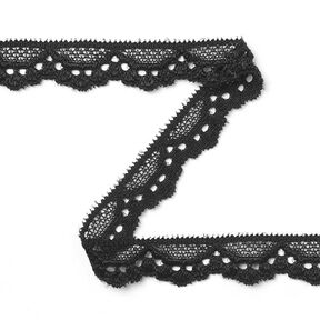 Dentelle élastique [15 mm] - noir, 