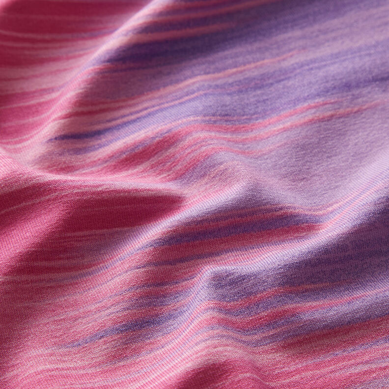Jersey viscose Rayures horizontales en dégradé de couleurs – aubergine/mauve,  image number 3