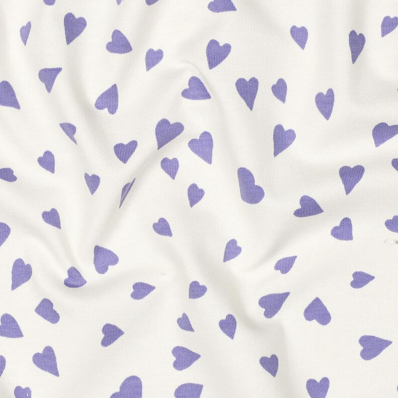 Sweat d’été Cœurs | Poppy Fabrics – ivoire/mauve,  image number 2