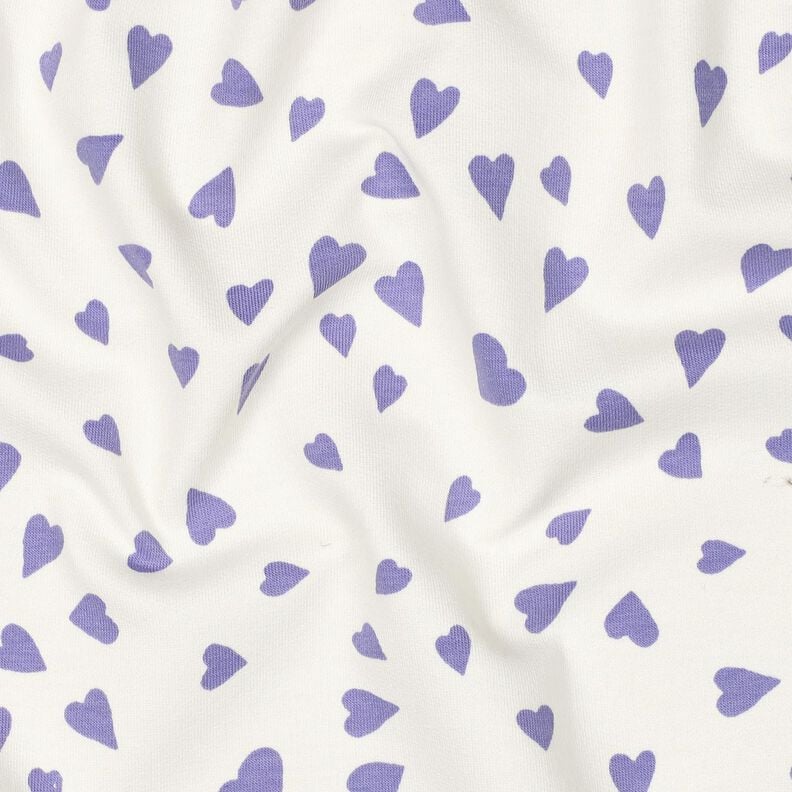 Sweat d’été Cœurs | Poppy Fabrics – ivoire/mauve, image number 2