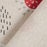 Tissu de décoration Semi-panama cercles peints – rouge/nature,  thumbnail number 4