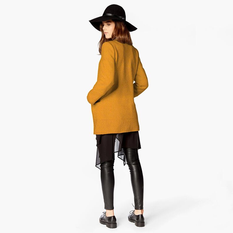 Polaire de laine pure laine vierge Uni – moutarde, image number 5