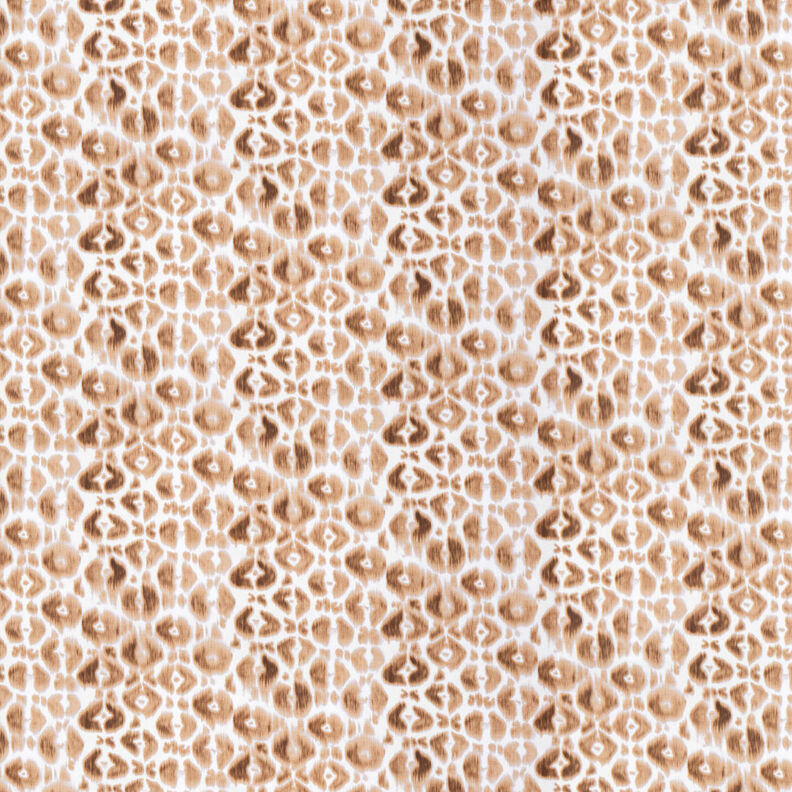GOTS French Terry Batik motif léopard | TCC x LOOKS by Wolfgang Joop – brun faon/crème,  image number 1