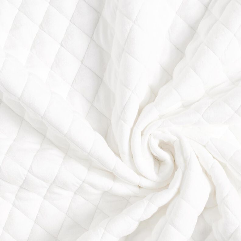 Jersey matelassé à losanges – blanc,  image number 3