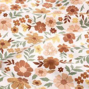 Jersey coton Blumenmeer – ivoire/vieux rose clair, 