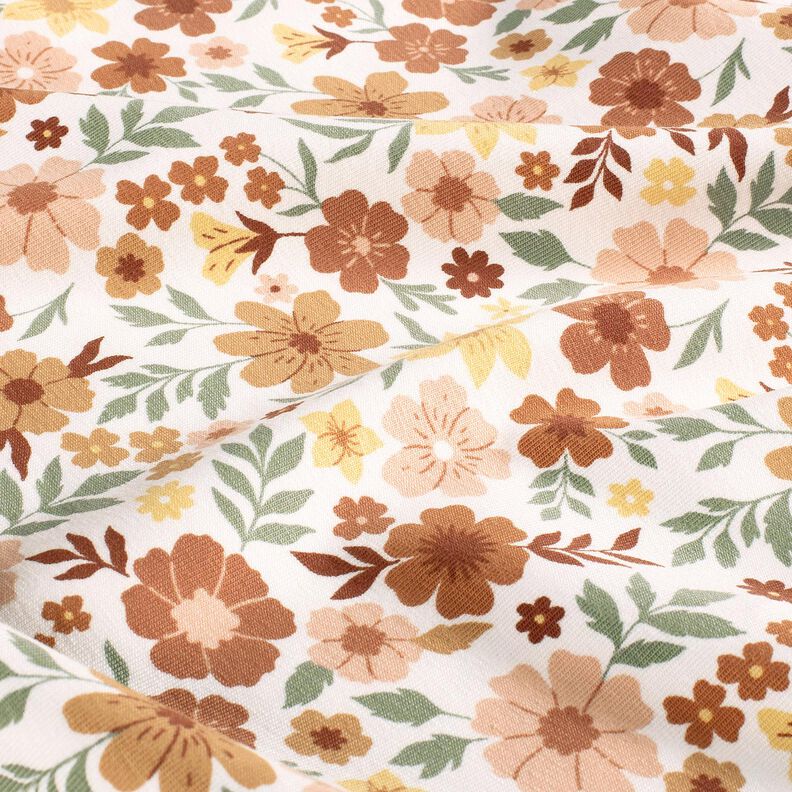 Jersey coton Blumenmeer – ivoire/vieux rose clair,  image number 2