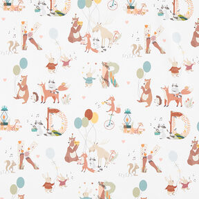 Tissu en coton Popeline Fête des lettres – blanc, 
