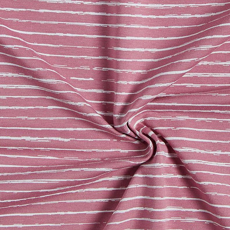 Jersey coton Bandes de gribouillage – vieux rose,  image number 3
