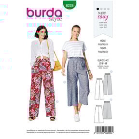 Pantalon, Burda 6229 | 32 - 42, 