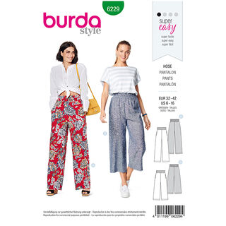 Pantalon, Burda 6229 | 32 - 42, 