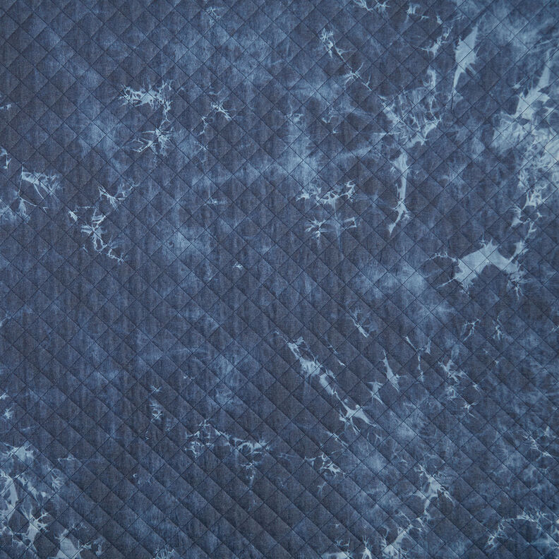 Tissu chambray matelassé en batik – bleu jean,  image number 1