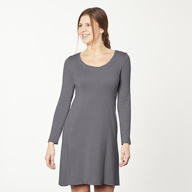 Jersey coton Medium uni – bleu noir,  image number 6