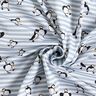 Jersey coton Macareux et rayures Impression numérique – blanc/bleu pigeon,  thumbnail number 3