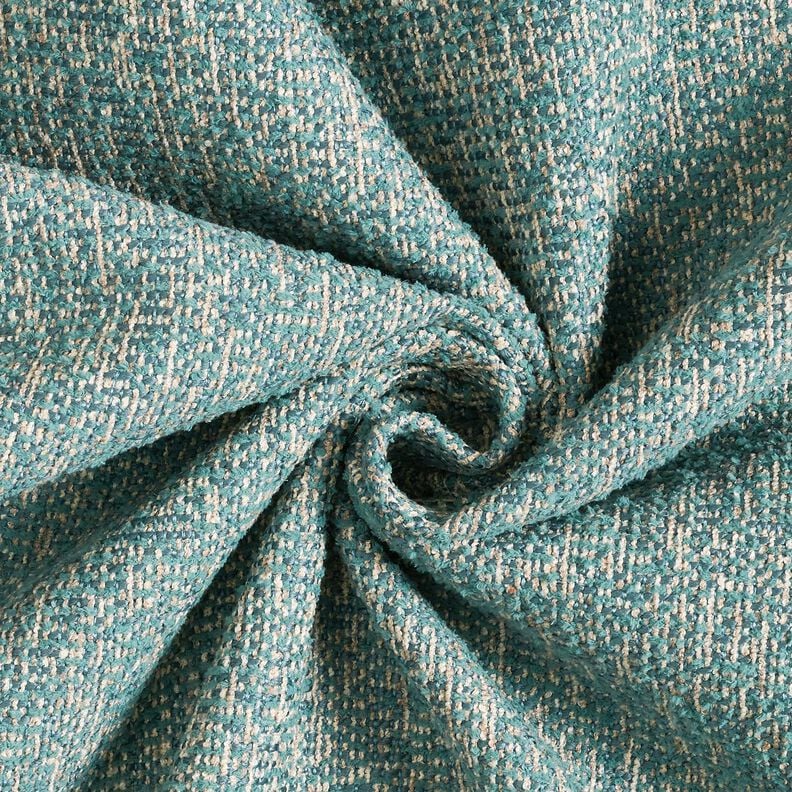 Tissu de revêtement tissé multicolore – pétrole légère/taupe clair,  image number 1