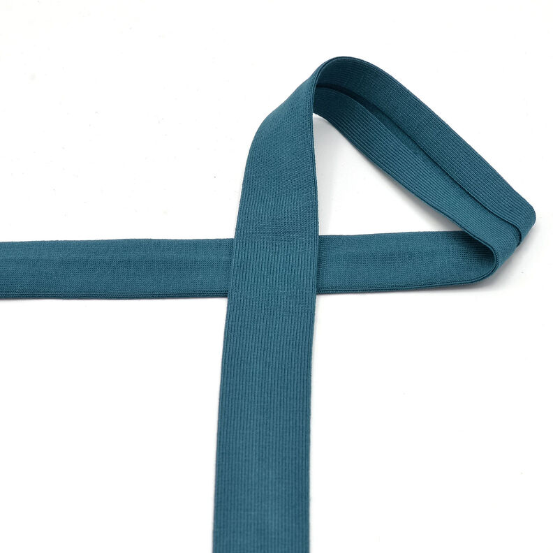 Biais Jersey coton [20 mm] – pétrole,  image number 2