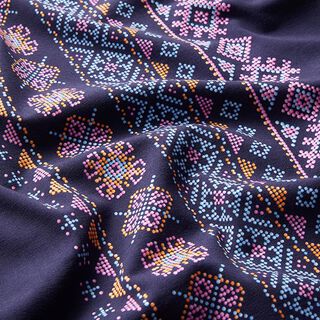 GOTS Jersey EVERMORE Stitches | Hamburger Liebe - Albstoffe – bleu marine, 