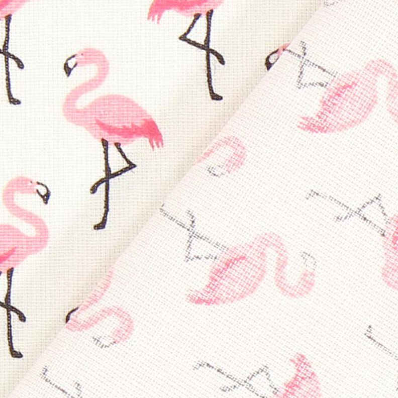Coton enduit Flamant rose – écru,  image number 3