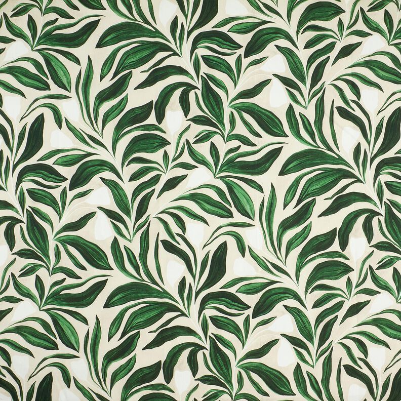 Tissu de décoration Canvas Plantes chics – vert foncé/nature, image number 1