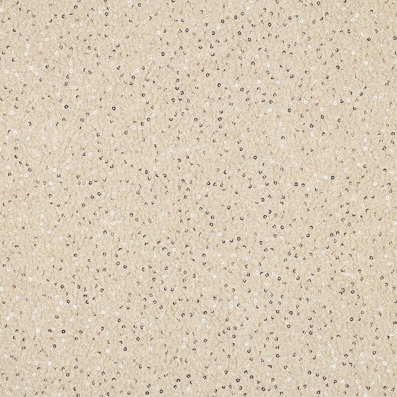 Tricot Bouclé Paillettes Uni | Poppy Fabrics – noix de cajou, image number 1