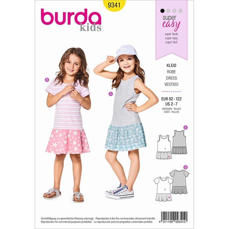 Robes fille, Burda 9341 | 92 - 122,  image number 1