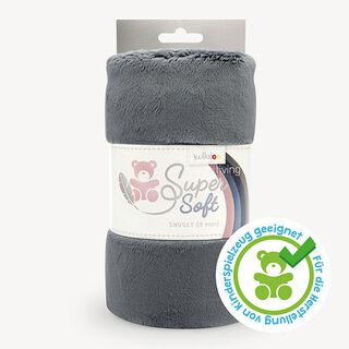 Peluche SNUGLY [1 m x 0,75 m | Poil : 5 mm]  - gris foncé | Kullaloo, 