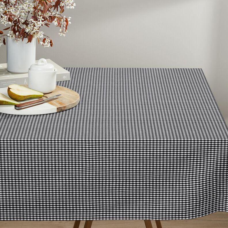 Tissu en coton Vichy à carreaux 0,5 cm – noir/blanc,  image number 7