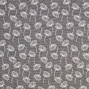 Tissu d’ameublement Jacquard Fleurs de pissenlit – gris, 