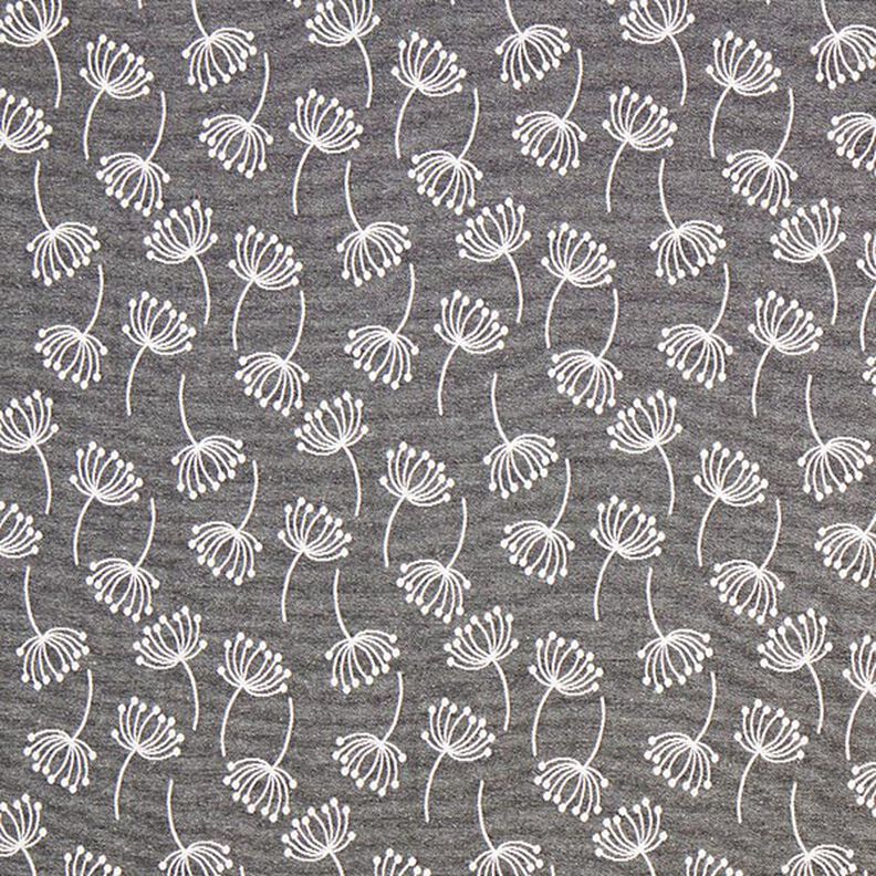Tissu d’ameublement Jacquard Fleurs de pissenlit – gris,  image number 1