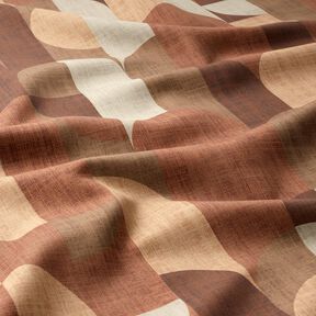 Tissu opaque Arcs abstraits – cannelle/cuivre, 