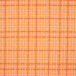 GOTS Jersey coton Carreaux | Tula – orange/terre cuite, 