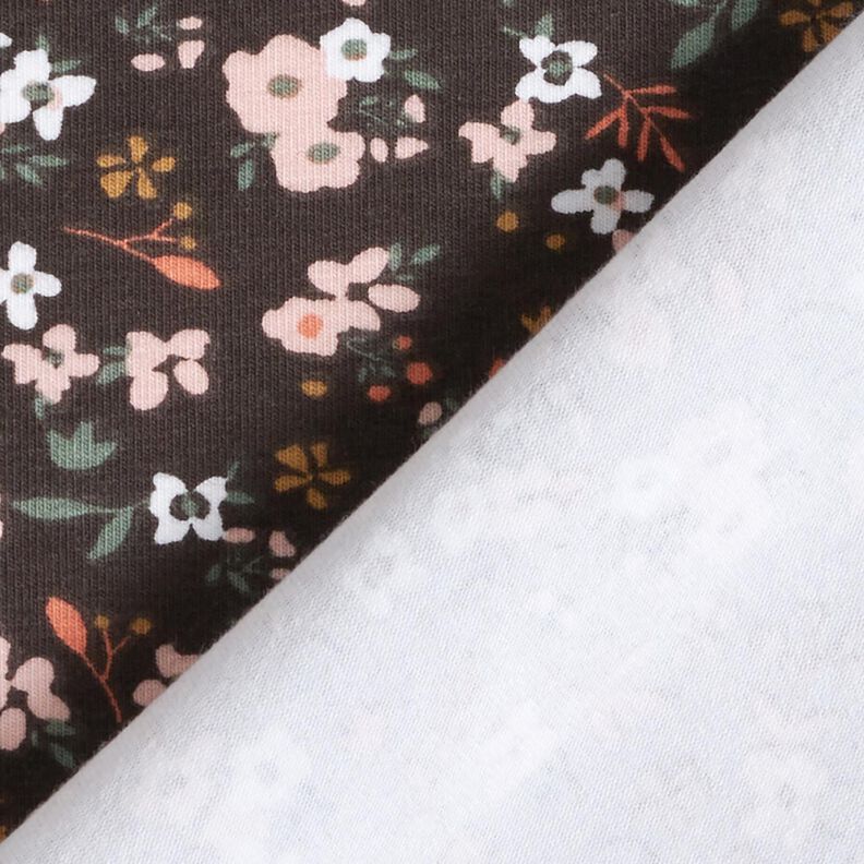 Jersey coton Mille-fleurs – marron noir,  image number 4