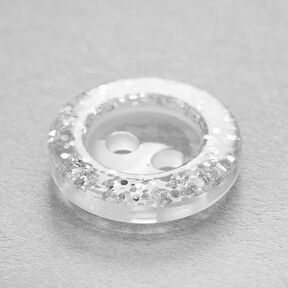 Bouton pailleté 2 trous [ Ø13 mm ] – écru, 