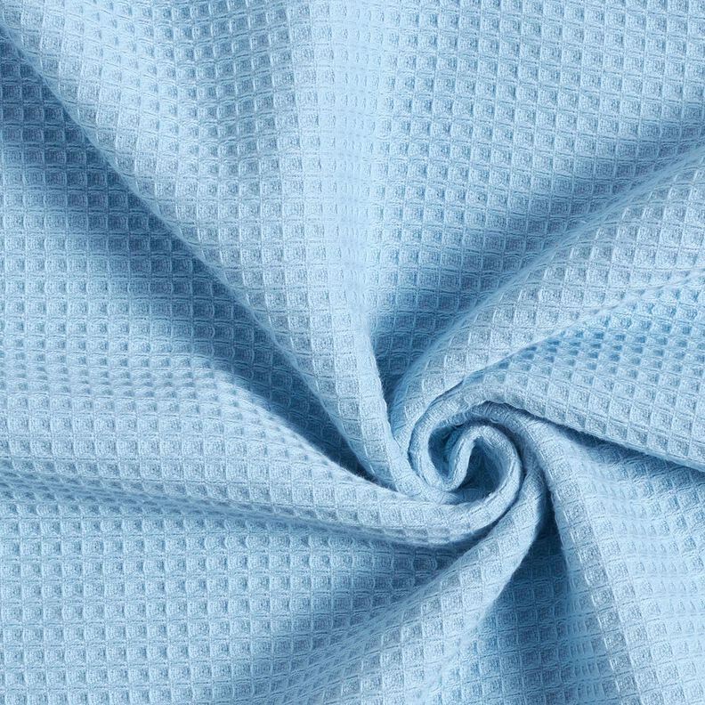 Tissu éponge/Nid d’abeille Uni – bleu clair,  image number 4