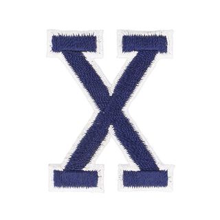 Application lettre X [ Hauteur : 4,6 cm ] – bleu marine, 