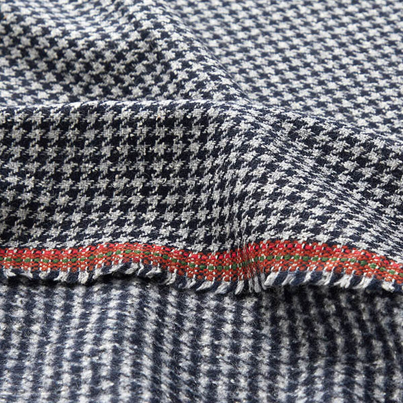 Tissu pour manteau Pepita Carreaux – bleu marine, image number 5