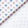 Tissu en coton Popeline Cœurs doux – blanc/violet pastel,  thumbnail number 4