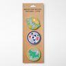 Patchs réfléchissants Velcro, pack de 3 – vert/indigo,  thumbnail number 1