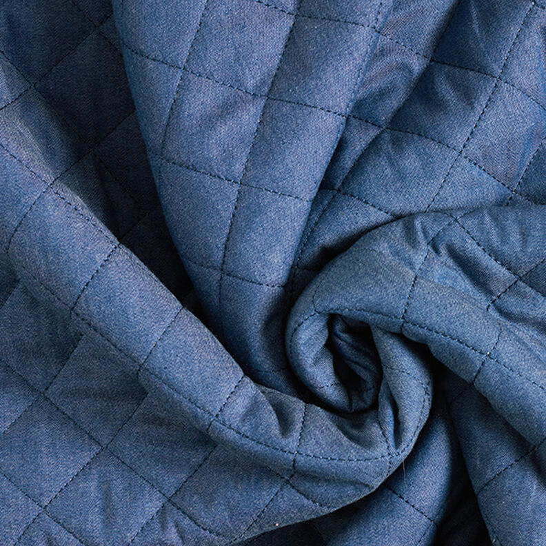 Tissu matelassé Jeans-Teddy  – bleu acier,  image number 3