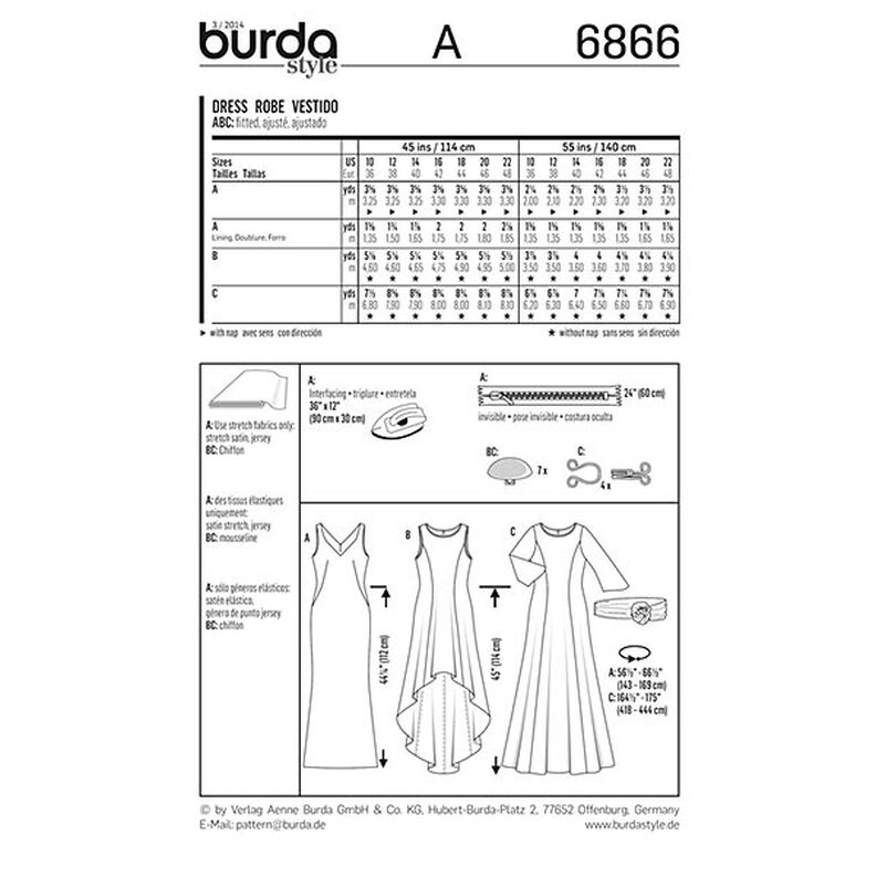 Robe de soirée / sur-robe Burda 6866,  image number 4
