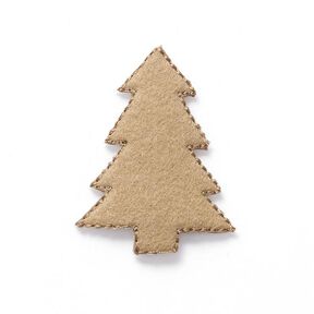 Application Feutrine Arbre de Noël [4 cm] – beige, 