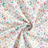 Tissu en coton Percalepetites fleurs et feuilles – rose/jaune,  thumbnail number 3