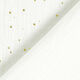 Tissu double gaze de coton taches dorées éparses – blanc/or,  thumbnail number 4
