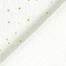 Tissu double gaze de coton taches dorées éparses – blanc/or,  thumbnail number 4