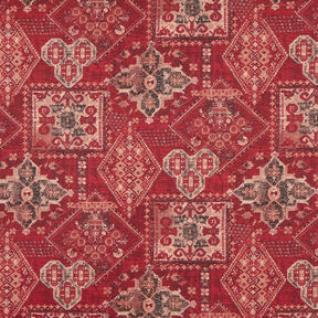 Tissu de décoration Semi-panama Tapis Kilim – carmin, 
