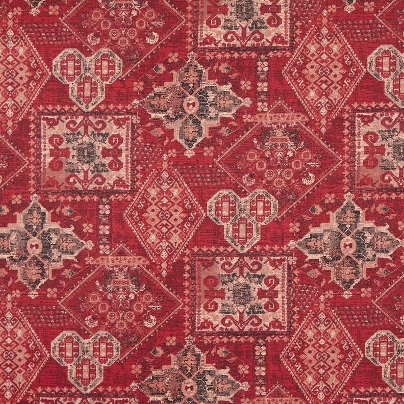 Tissu de décoration Semi-panama Tapis Kilim – carmin,  image number 1