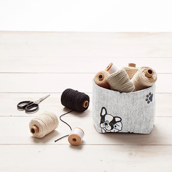 Tissu de décoration Canvas Bouledogue – gris,  image number 7
