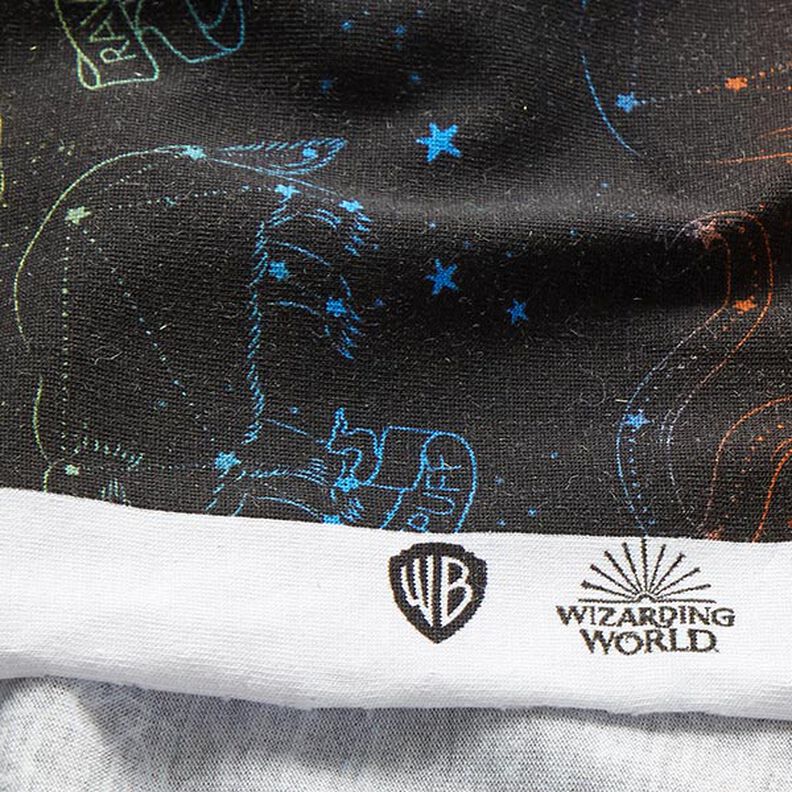 Jersey coton Tissu sous licence Emblèmes constellations Harry Potter | Warner Bros. – noir,  image number 7